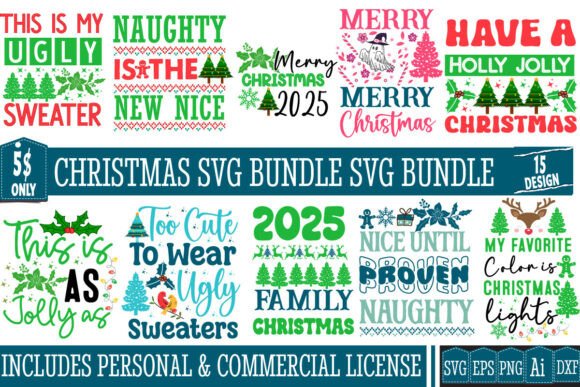 Christmas SVG Mega Bundle Free Download: Graphics & Freebies