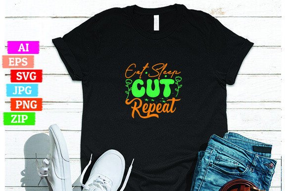 Eat Sleep Cut Repeat: Free Graphics for Branding