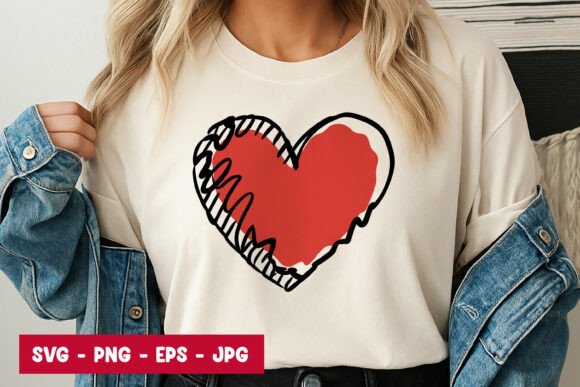 Patch Style Red Heart SVG PNG Graphics & Freebies